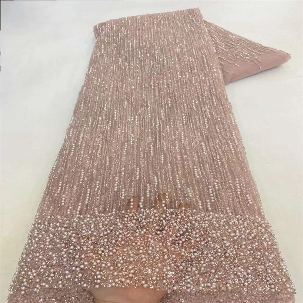 African Beads Groom Tulle lace Fabric 2023 High Quality Sequins Embroidery French Tulle Laces For Nigeiran Party Dresses 3XZ2756