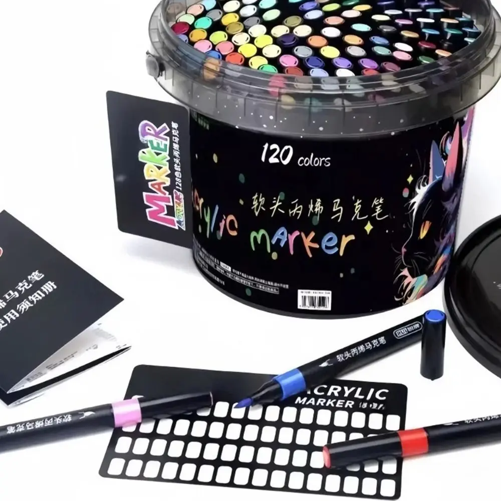 

Акриловый маркер с мягкой головкой, несколько цветов, нетоксичная ручка для рисования, акварельные чернила, акриловая краска, маркер с мягкой головкой