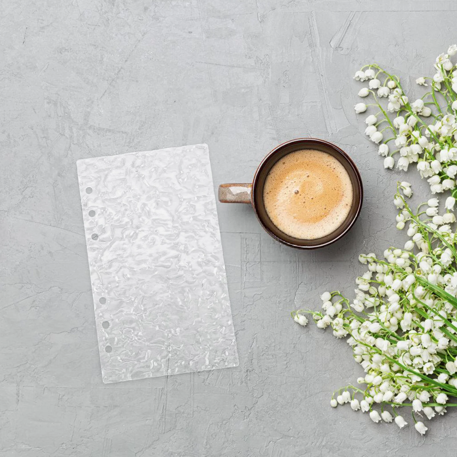 غطاء دفتر ملاحظات ذو أوراق فضفاضة من الأكريليك الشفاف مقاس A6 قابل لإعادة الملء، غطاء مخطط حلزوني ملزم للميزانية، منظم المكتب