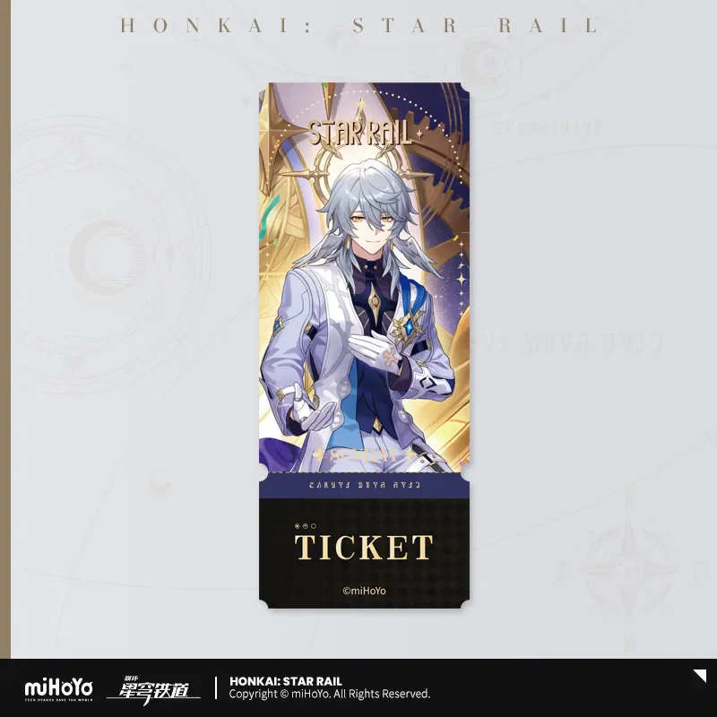 [Genuine] miHoYo Game Honkai Star Rail Autumn Celebration Q-version Laser ticket Robin Sunday Trailblazer Cosplay Halloween Gift