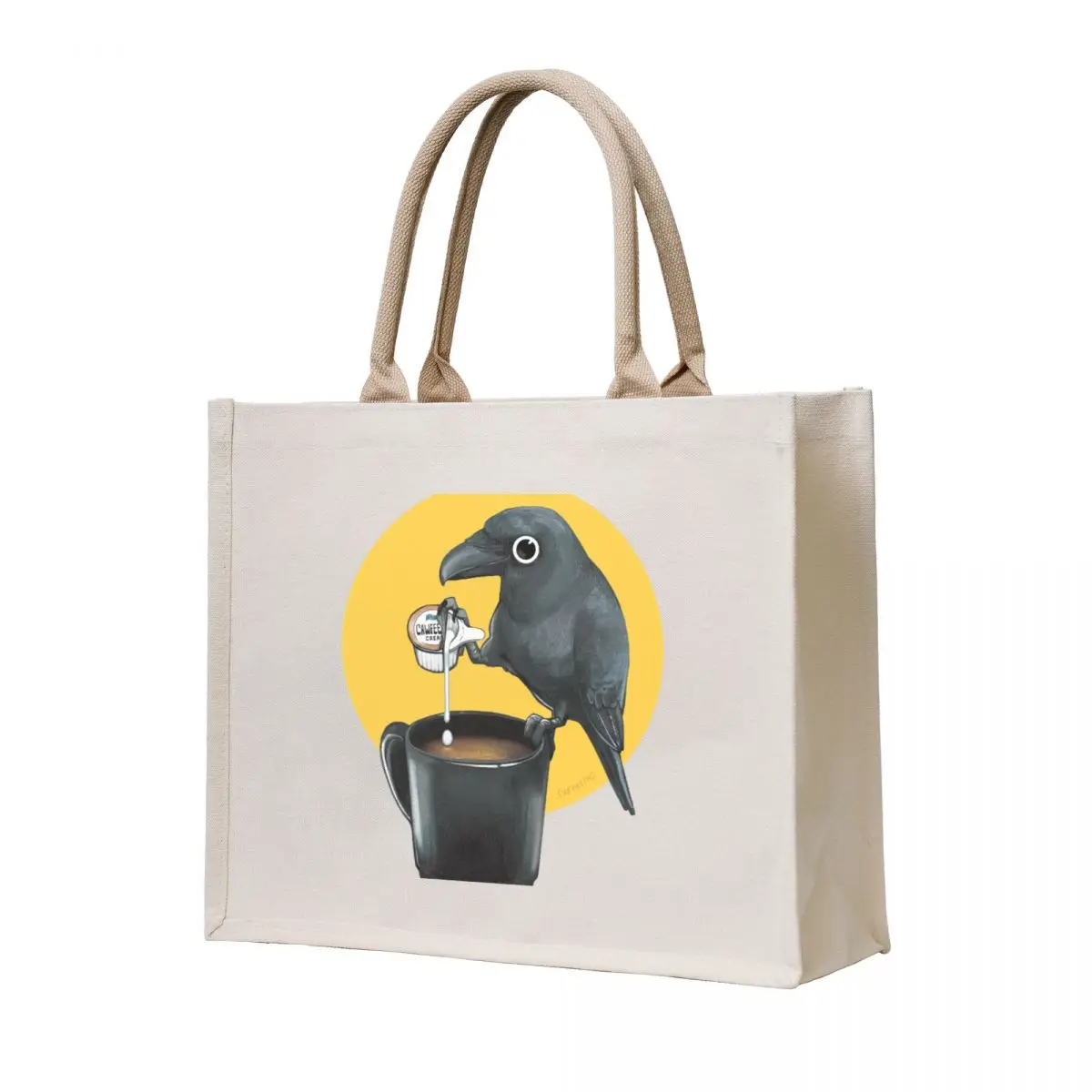 

CAW-fee Crow Tote Bag Customizable tote bag university shopper bag shopping logo