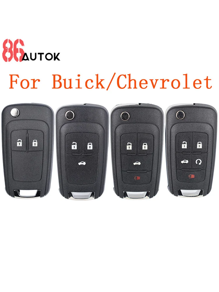 Car Key Case for Buick Chevrolet Camaro Impala Aveo Malibu Sail Orlando Cruze Epica Lova Trax Spark Car Remote Key Shell Cover