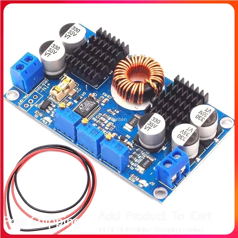 

Модуль регулятора напряжения постоянного тока от 5 В до 32 В до 1 В-30 В 10 А, автоматический преобразователь постоянного напряжения и тока, понижающий регулятор LT-SJ0032