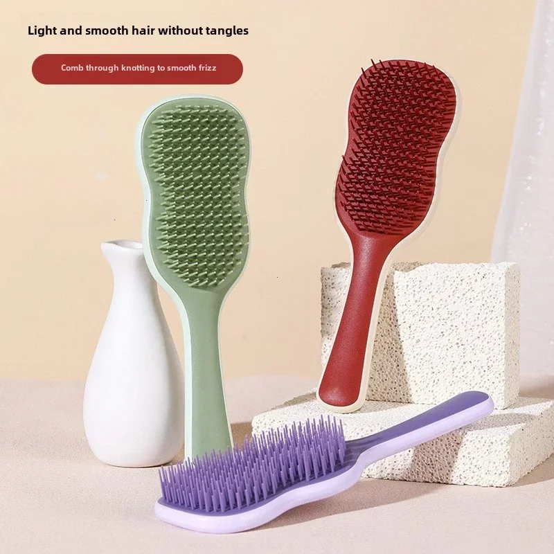 Anti-Detangling Hair Comb - Massage Features Fast Blow-Drying Curling Hair Brush Styling Tool for Efficient Hair Care
