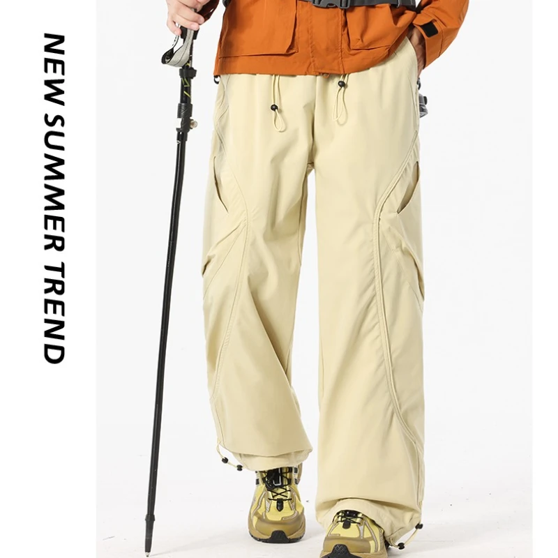 

Новое осеннее поступление, унисекс, прямая спецодежда, брюки для отдыха с водоотталкивающим дизайном для пешего туризма