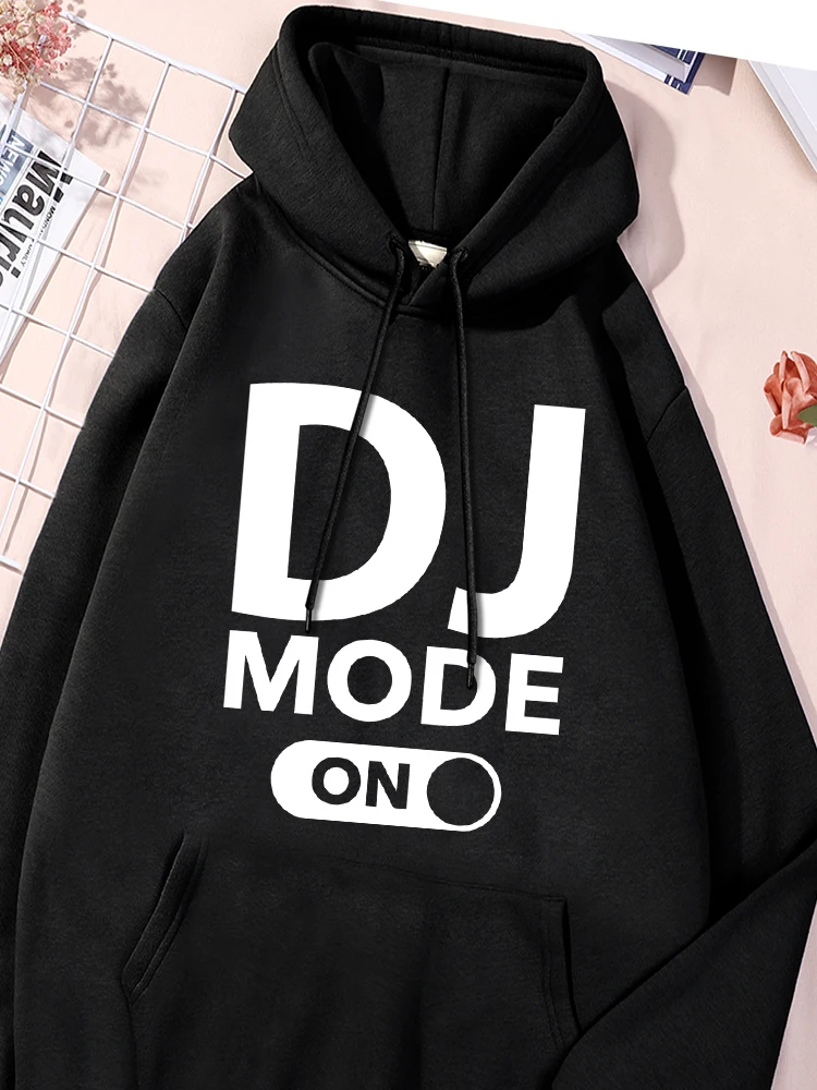 

Dj Mode On Printing Female Hoodies Vintage Creativty Sweatshirts Fashion Oversized Fleece Sportwear Classic Simple Comfy Clothes