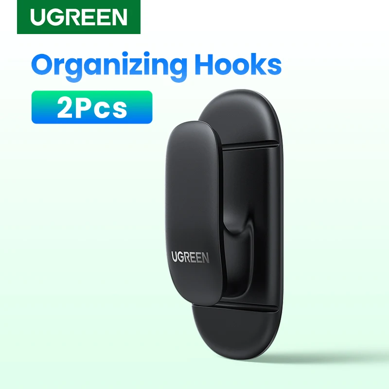 Ugreen Houder Hanger Haak 4 Pcs Organizer Houder Clip Voor Sleutel Tas Auto Kantoor Hoofdtelefoon Charger Cable Management Auto Kabel houder