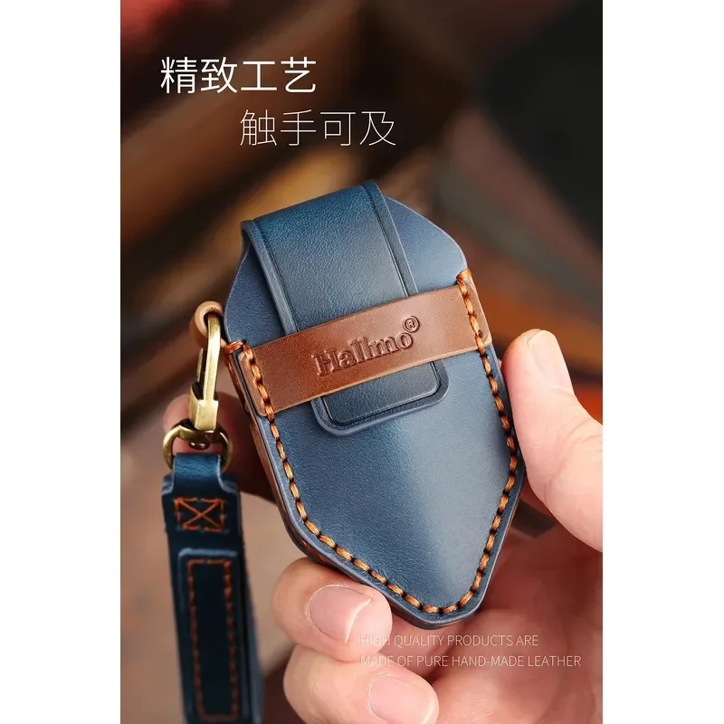 for Equation Leopard 7 Titanium for Equation Leopard 5 Titanium for Equation Leopard 3 Leather Key Cover Cowhide Pure Hand
