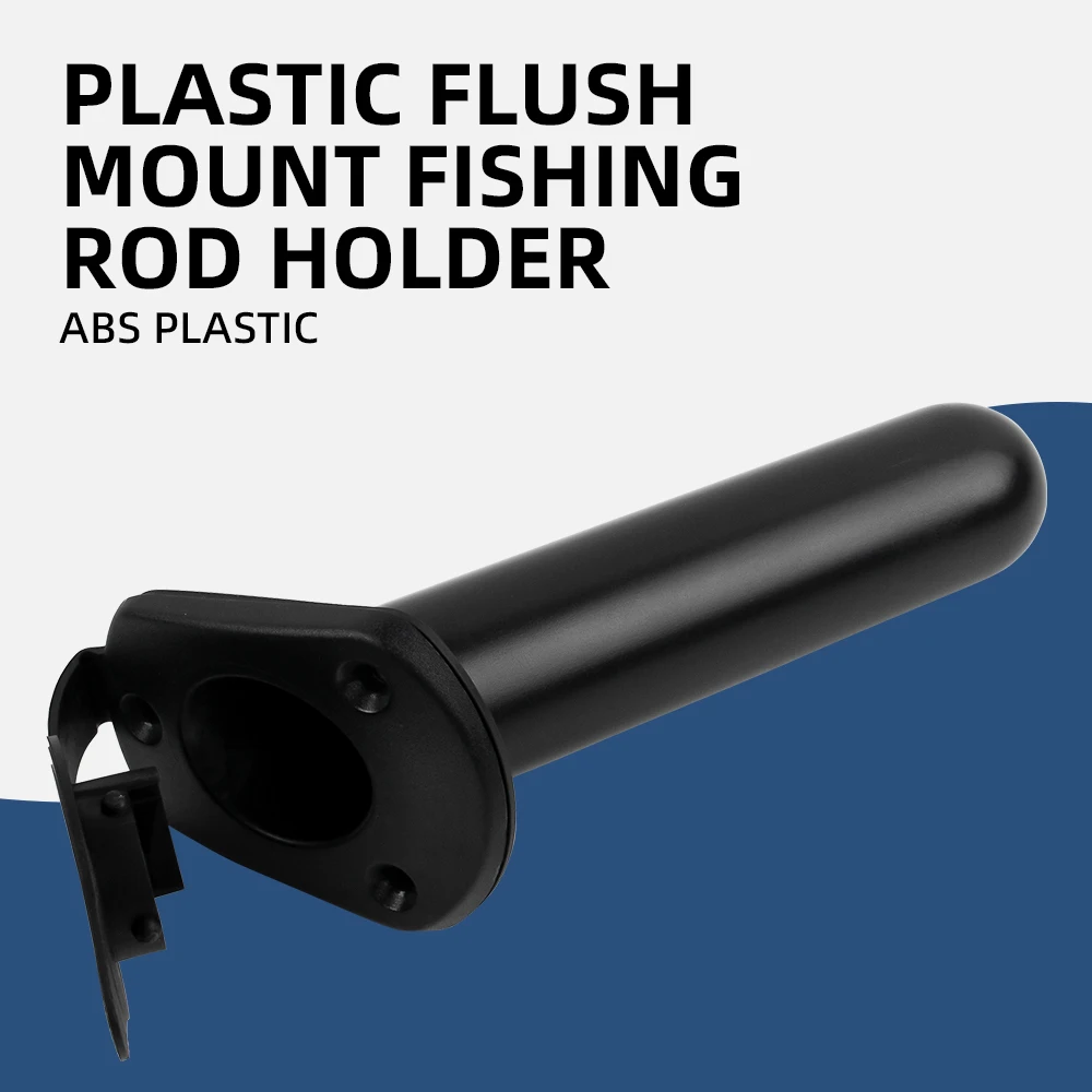 Marine Plastic Black Flush Mount Fishing Rod Holder Gasket Kayak Canoe Tackle Water Sports Rowing Boating Accessories