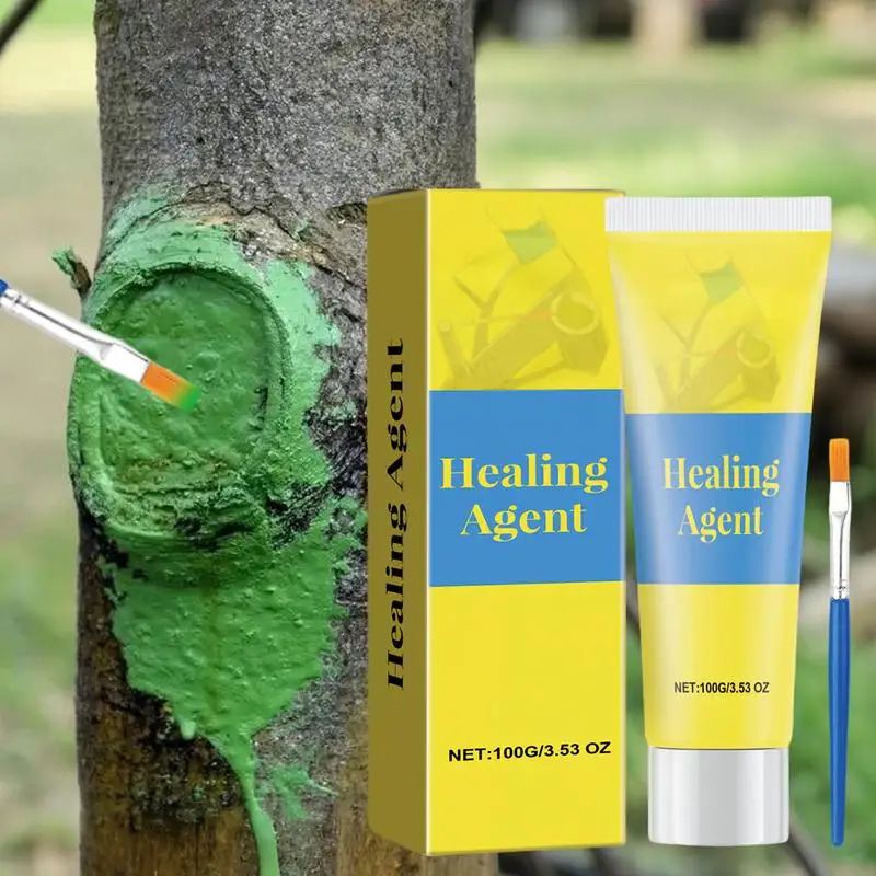 شجرة تضميد الجروح معجون شفاء لتطعيم جروح الأشجار مرهم خلع الملابس مع فرشاة لشجائر بونساي والورود و #5