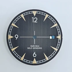 33.5MM Watch Dial Green Luminous Fit NH35 Automatic Movement