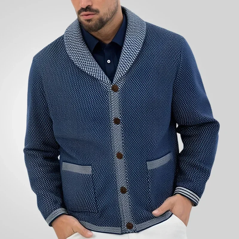 Fashion Mens Sweater Hoodies Vintage Loose Thick Warm Cardigan Autumn Winter Solid Jacquard Kintted Hooded Jacket Man Coat