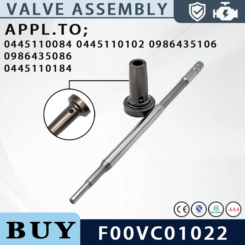 F00VC01022 Control Valve Fuel Injector Valve Assembly Suit For Injector 0986435086 0445110141 Used For Diesel Auto Engine YH2733