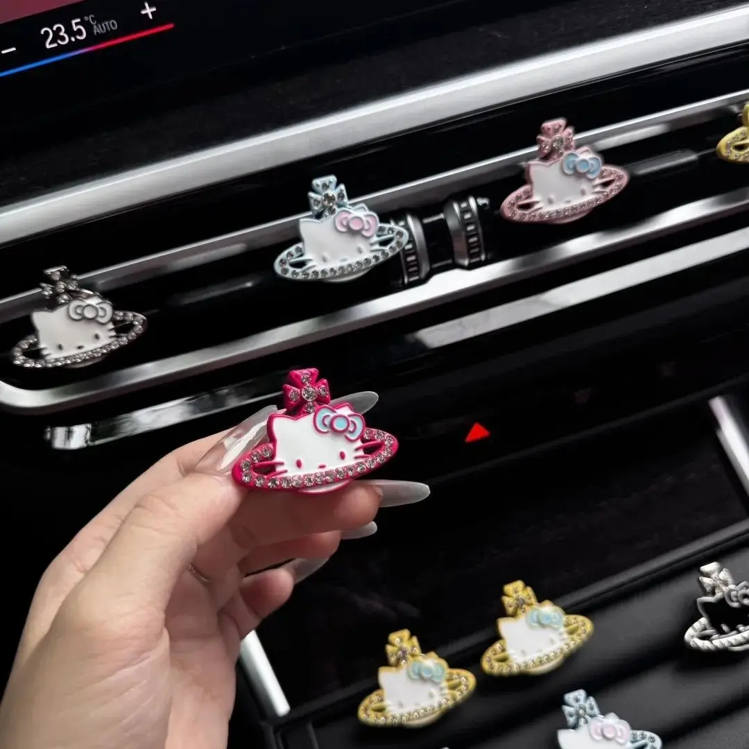 

Hello Kitty Car Air Vent Perfume Clip Cute Cars Aroma Diffuser Pendant Creative Girly Auto Interior Decoration