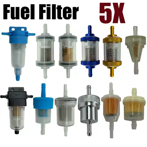 5X Universal Air Diesel Filter Parking Heater Fuel Oil Filter Water Separator Replacement Fit Truck Bus Caravan Boat 12 Type