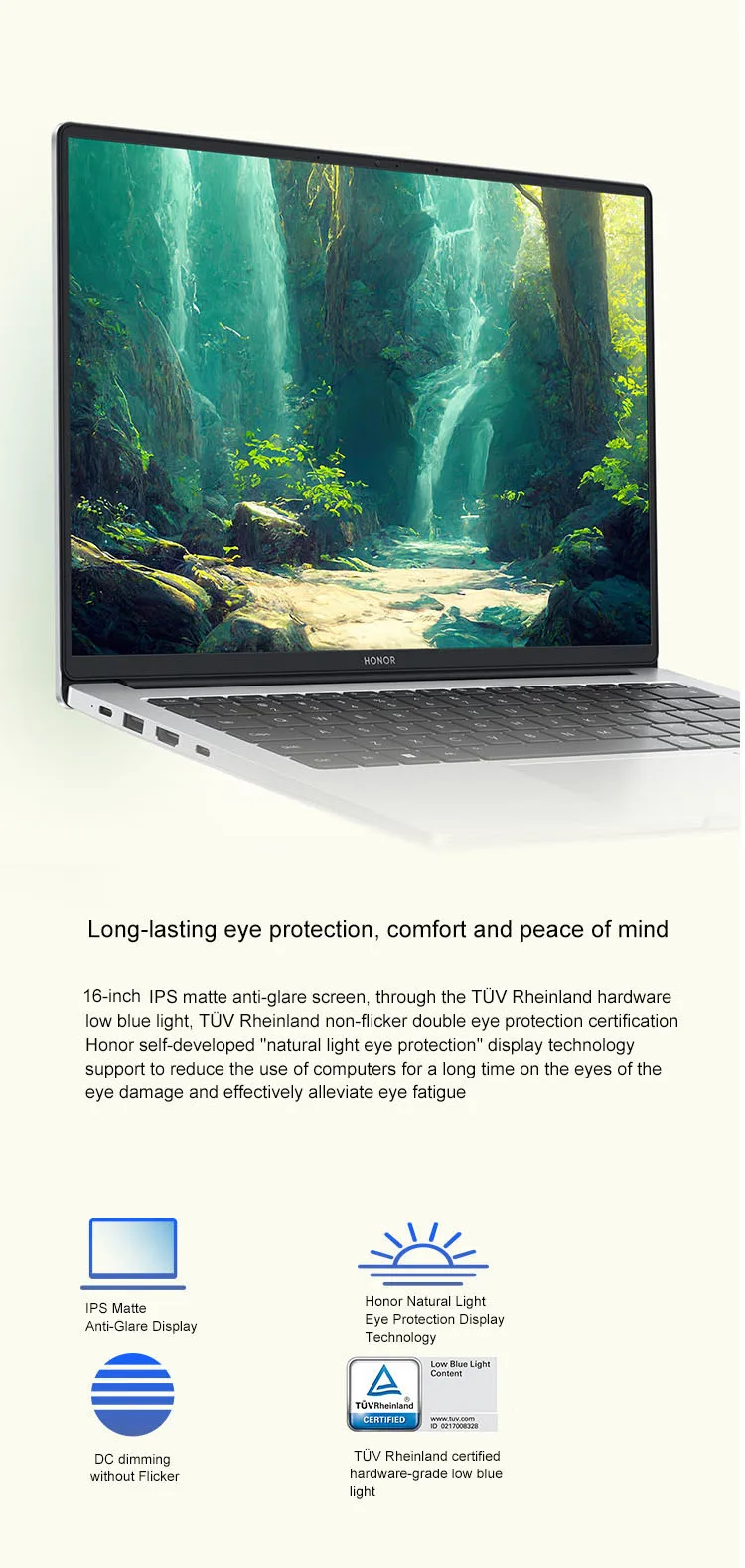 Honor Laptop X16 Plus 16-inch 2024 Riptide R7 8845HS 16GB/32GB RAM 512GB/1TB/2TB SSD 2.5K 120Hz Thin & Light Notebook Computer