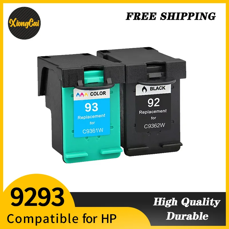 XiongCai Compatible ink cartridges For Hp 92 93 Photosmart C3100 7830 C3180 Deskjet 5440 C3180 PSC 1510 1510xi For HP92 For HP93