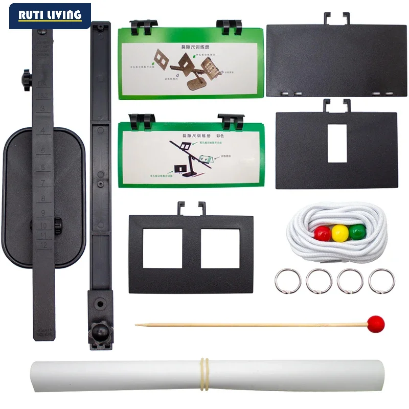 Strabismus Amblyopia Eye Treatment Monocular Vision Training Blackout Correction Tool Set Fissure Ruler