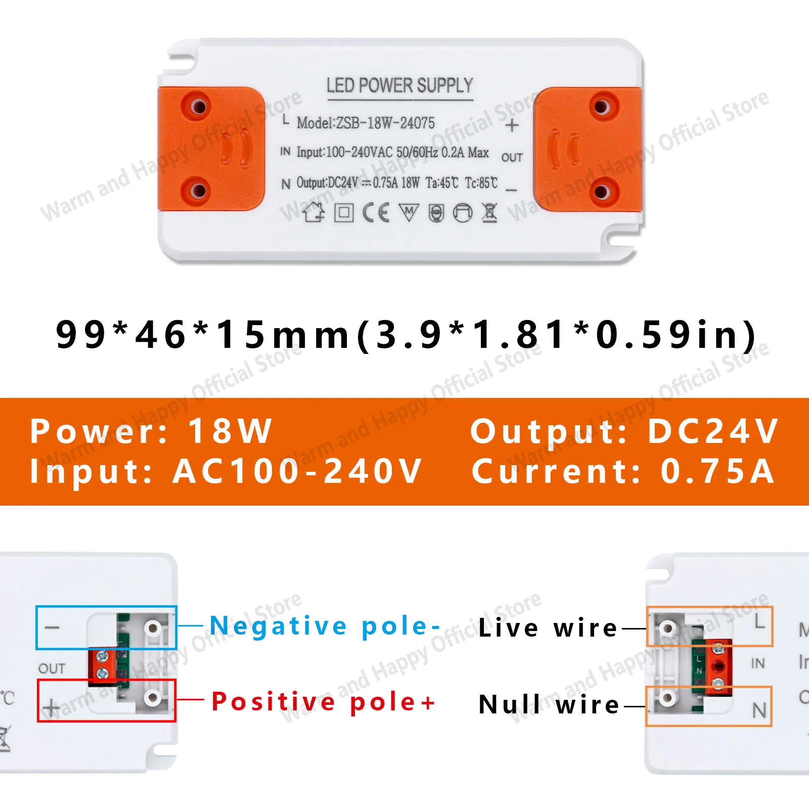 رقيقة جدا LED امدادات الطاقة DC24V محول الإضاءة 18 واط 24 واط 36 واط 60 واط 120 واط سائق لأضواء قطاع LED 0.75A 1A 1.5A 2.5A 5A