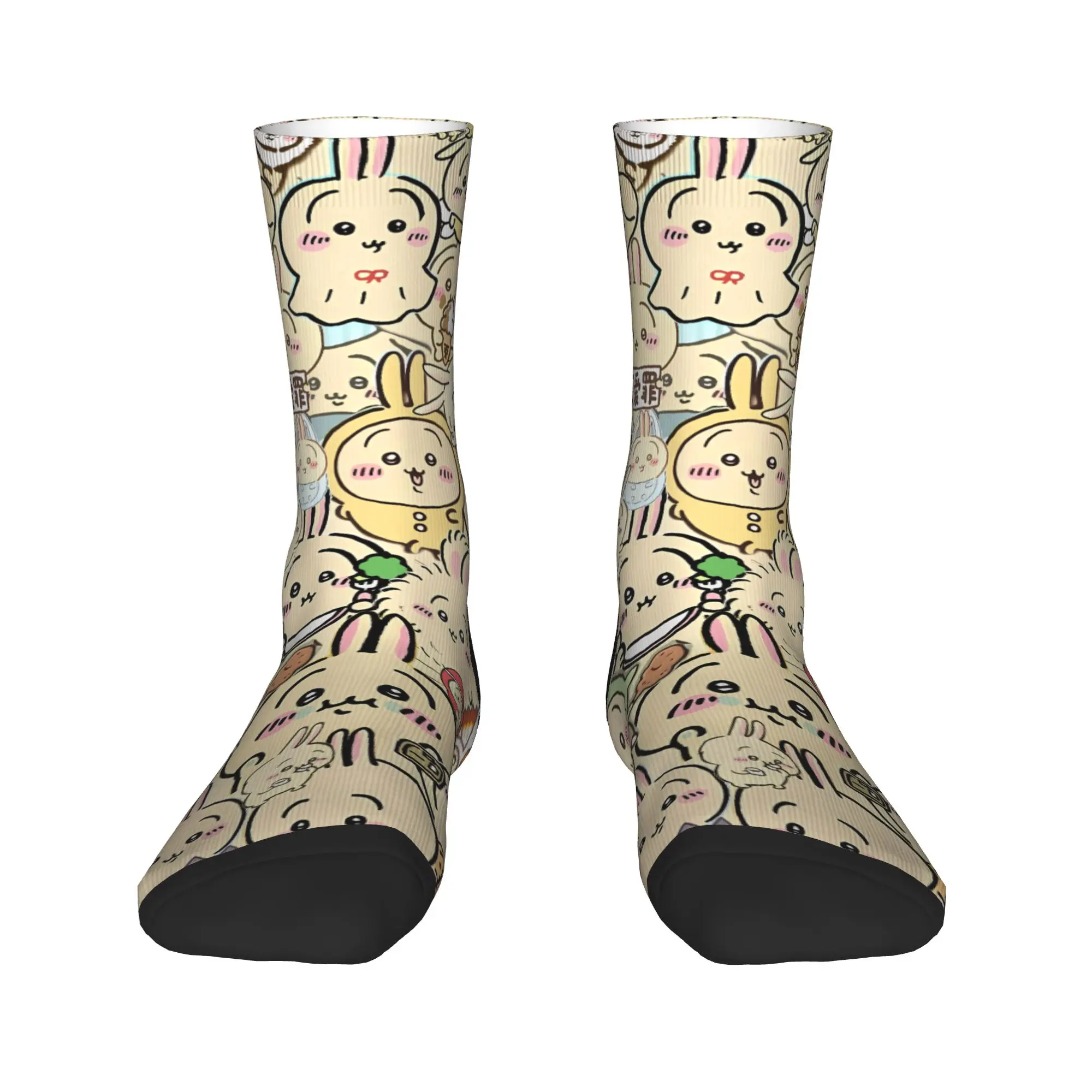Chiikawa Usagi Socks Winter  Stockings Modern Women Men Medium Soft Socks Custom Outdoor Anti Sweat Socks