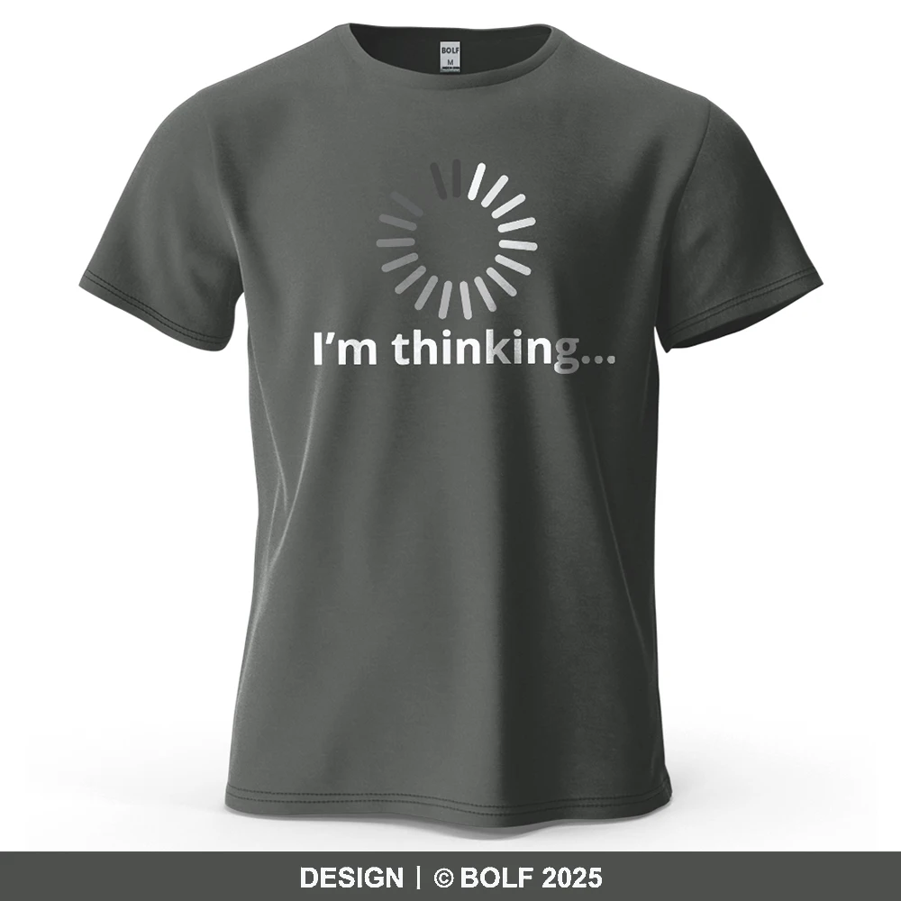I'm Thinking Kreativ bedrucktes Herren-T-Shirt aus 100 % Baumwolle, übergroße tägliche Grafik-T-Shirts für Damen, Tops, T-Shirts, lässige Streetwear