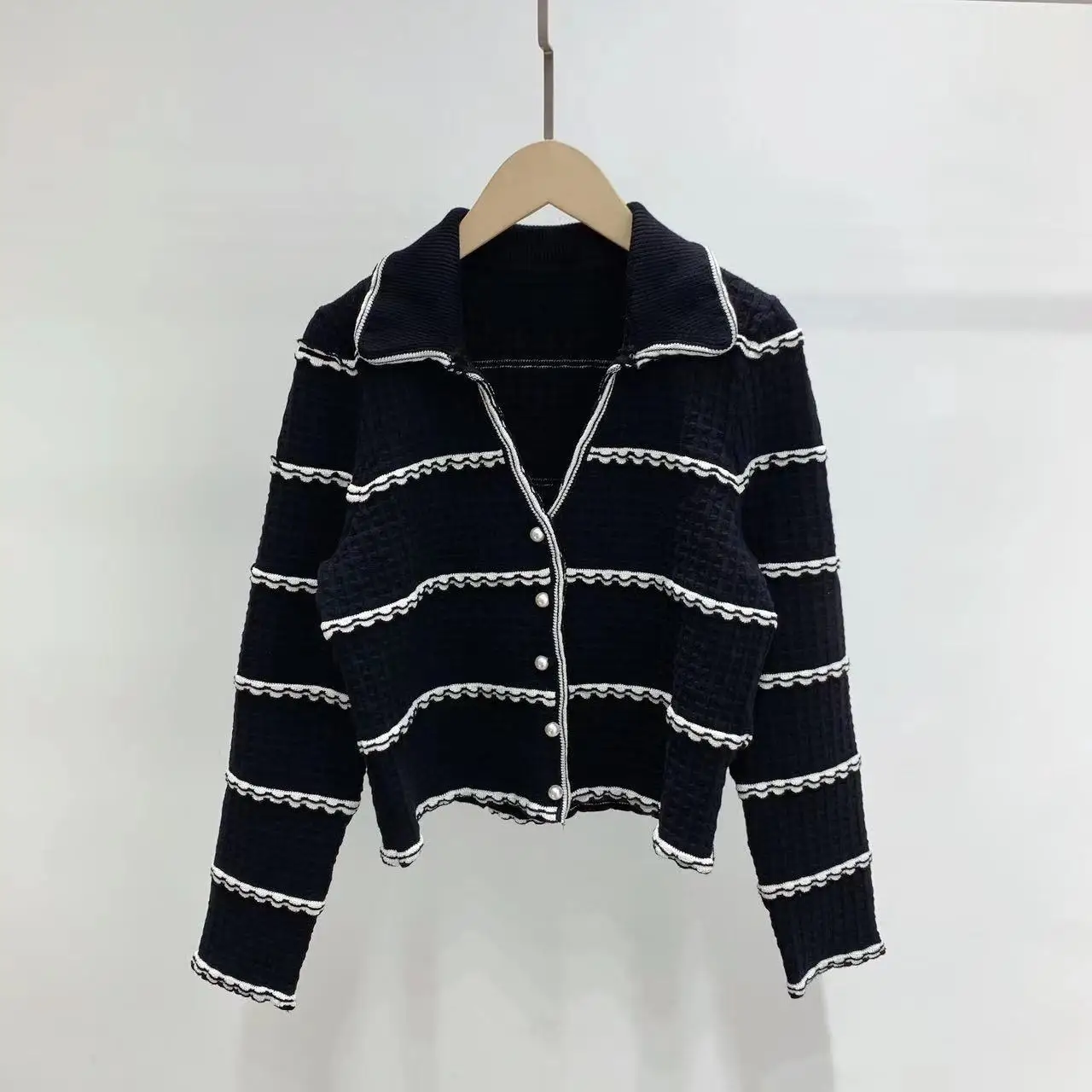 Cardigan de malha e saia curta para senhoras, casaco de renda, combinando, roupas de escritório, terno da moda, 2 pcs set