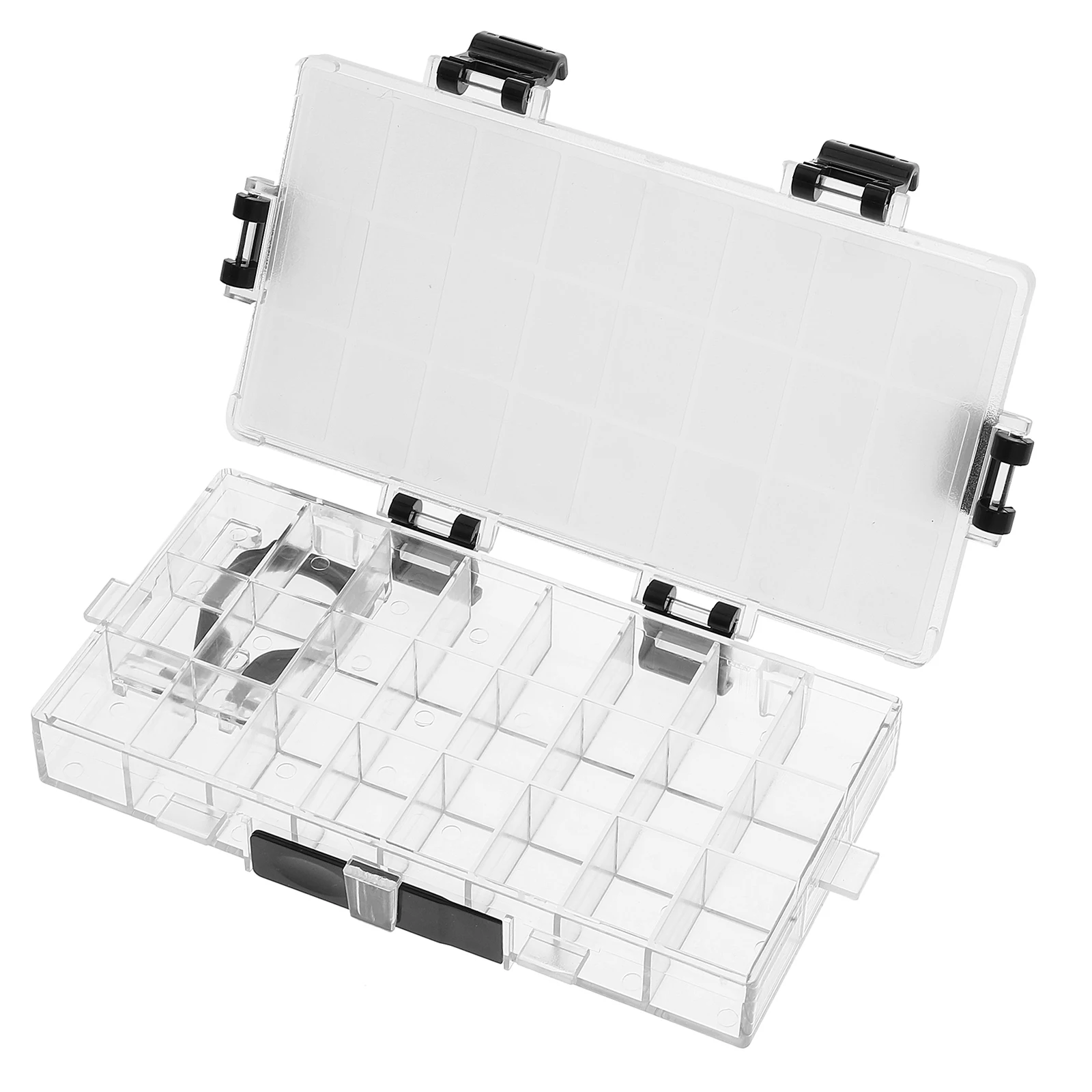 

24 Grids Moisturizing Paint Box Lightweight Airtight Sealing Palette for Gouache Travel Black White Plastic Supplies