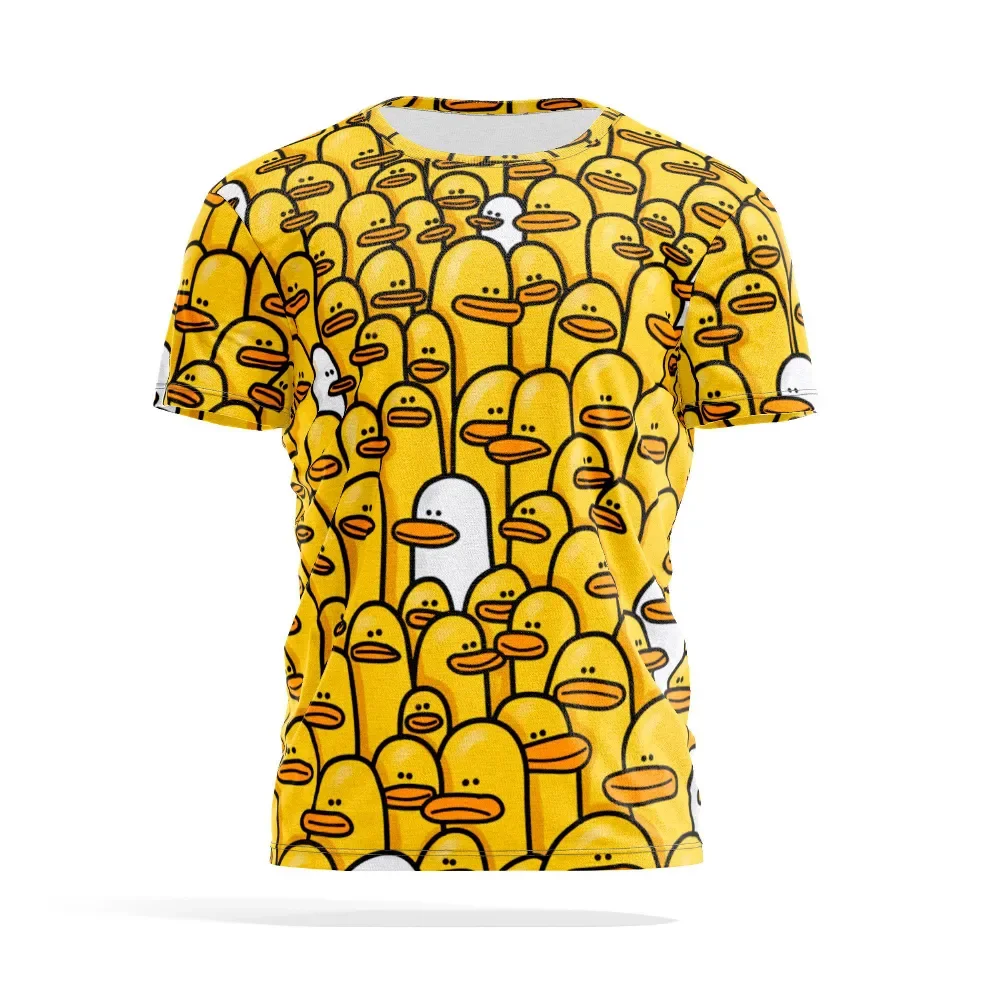 

2024 New Fashionable Breathable Comfortable Oversize Outdoor Leisure Cartoon 3D Printed Polyester Fiber Men Streetwear T-shirt