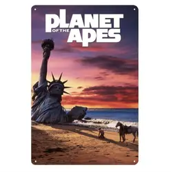 Planet Of The Apes Retro Movie Metal Poster Tin Sign - 20x30cm Plate