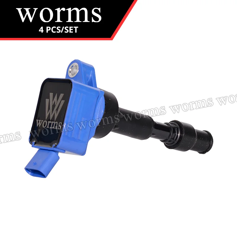 Worms Racing Ignition Coil High Performance 4PCS Set For Hyundai Sonata Elantra Kona Kia 27300-2E601