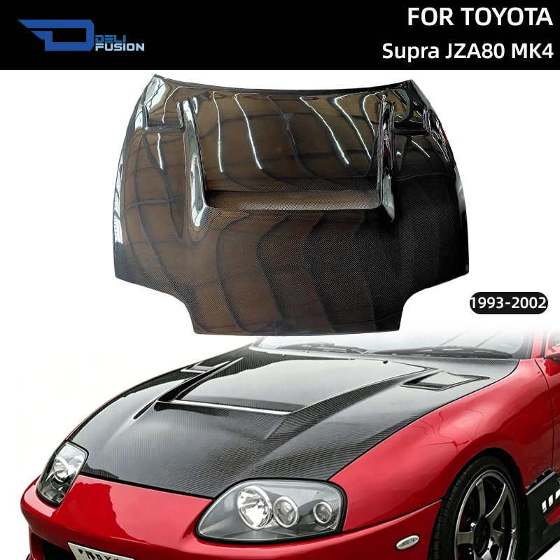 

Вентилируемый капот в стиле VRS для Toyota Supra JZA80 MK4 1993-2002 годов, воздухозаборник для двигателя, внешние элементы тюнинга кузова