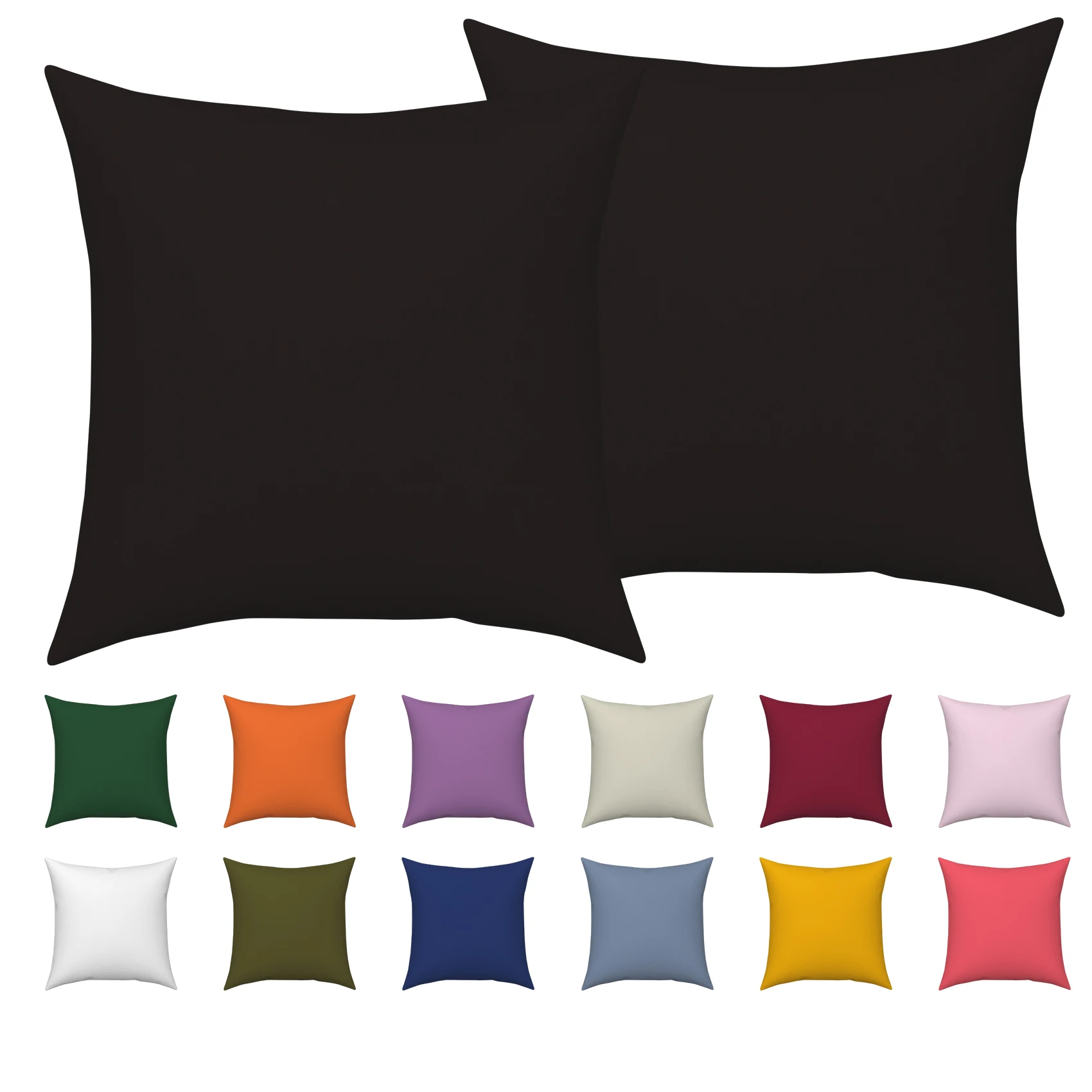 

Simple Solid Color Cushion Cover Candy Color Throw Pillow Case Black and White Decorative Pillowcase Car Cushion Cover