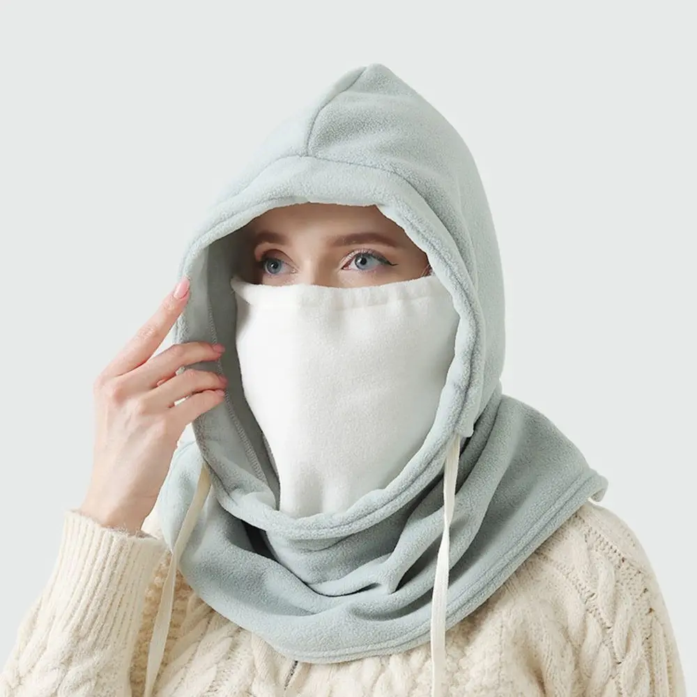 

Fashion Plush Beanies Cap Neck Warmer Windproof Ear Protection Hat Thickened Keep Warm Hooded Face Mask Unisex