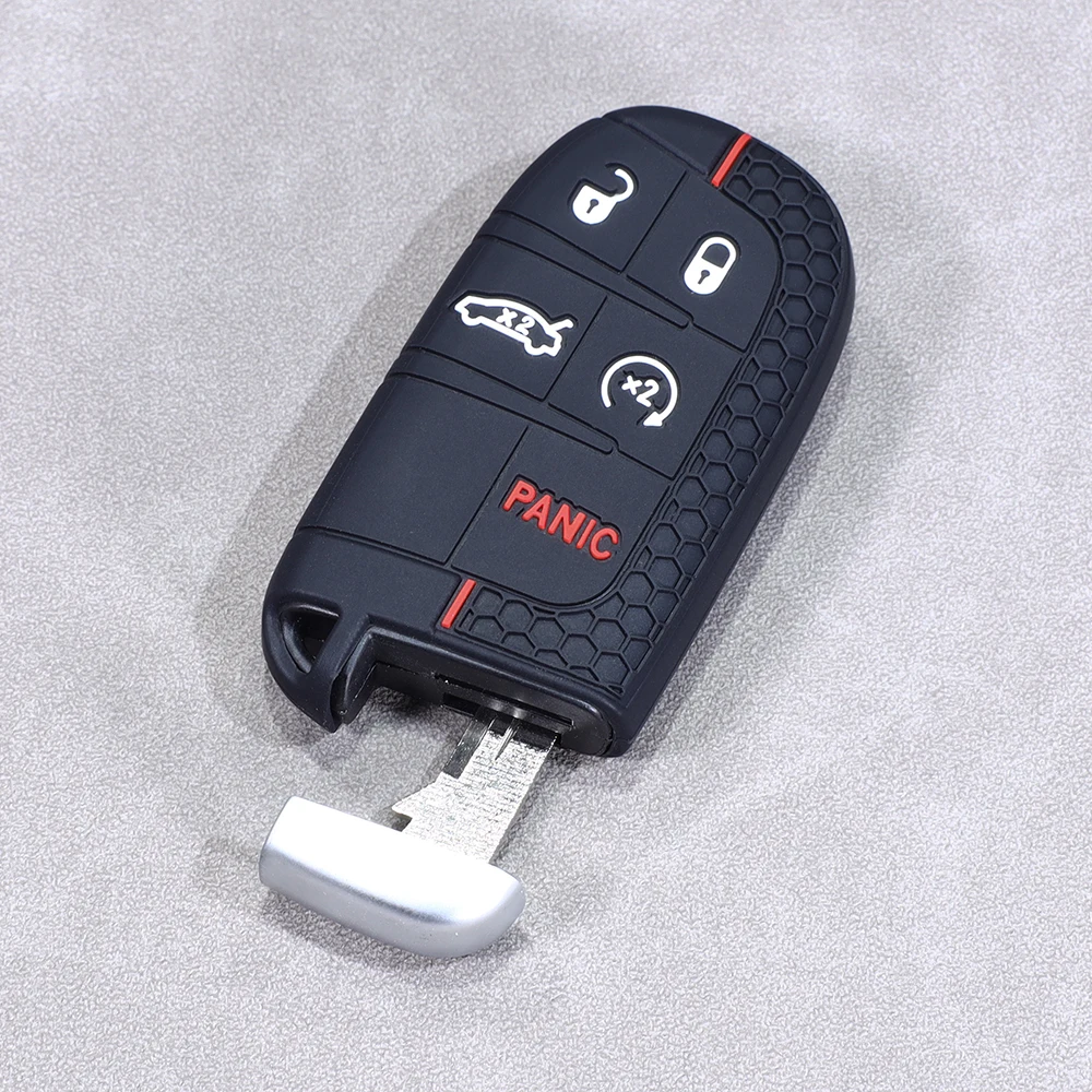 Silikon-Smartkey-Hülle Passend für Jeep Grand Cherokee WK2 2014-2021 Cherokee KL 2014-2023 Dodge Dart 2013-2016 Durango 2014-2026 – Detail 1