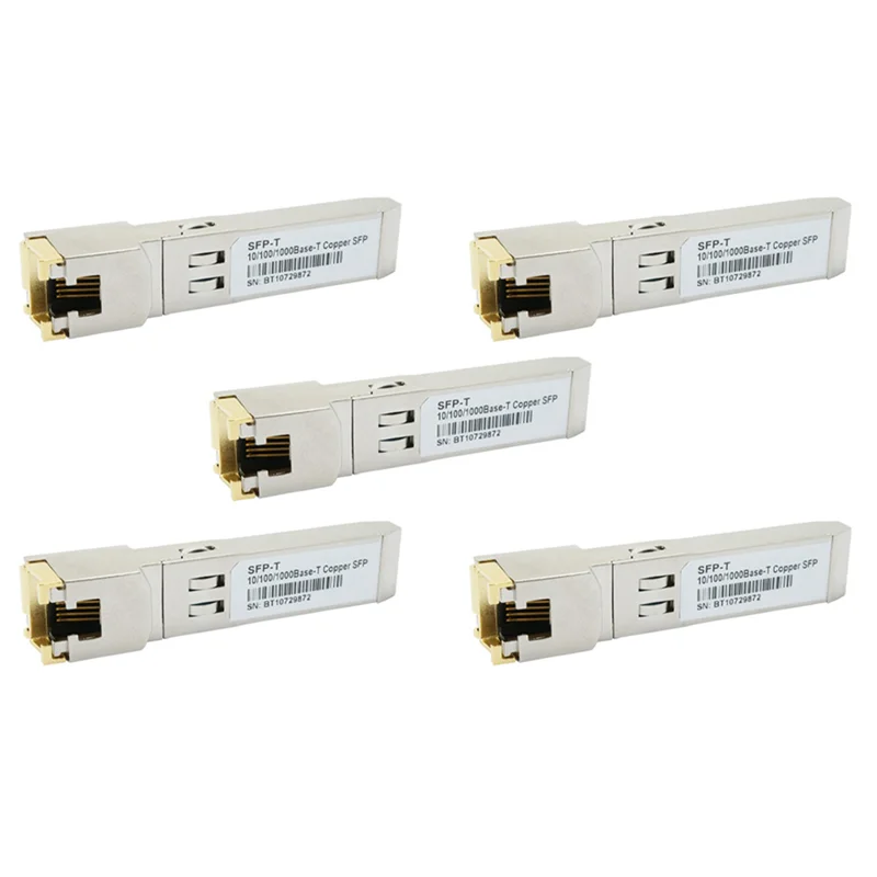 -Settembre 5X Gigabit RJ45 Modulo SFP 10/100/1000Mbps SFP Rame RJ45 SFP Ricetrasmettitore Gigabit Ethernet Switch