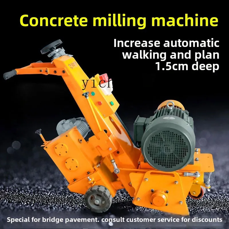 small concrete floor milling machine hair pulling machine concrete pavement hair chiseling machine