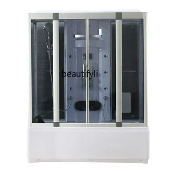 ss 8350 Curved Shower Room Prefabricated Bathroom Surfing Rectangular High Basin Steam with Bathtub