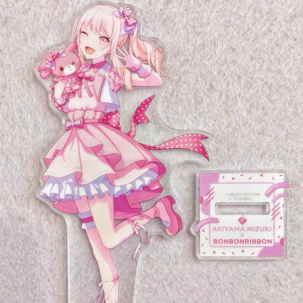 Game Akiyama Mizuki Cosplay Standing Plate Acrylic Cartoon Figure Stand Desktop Decoration Unisex Ornament Accessory Prop