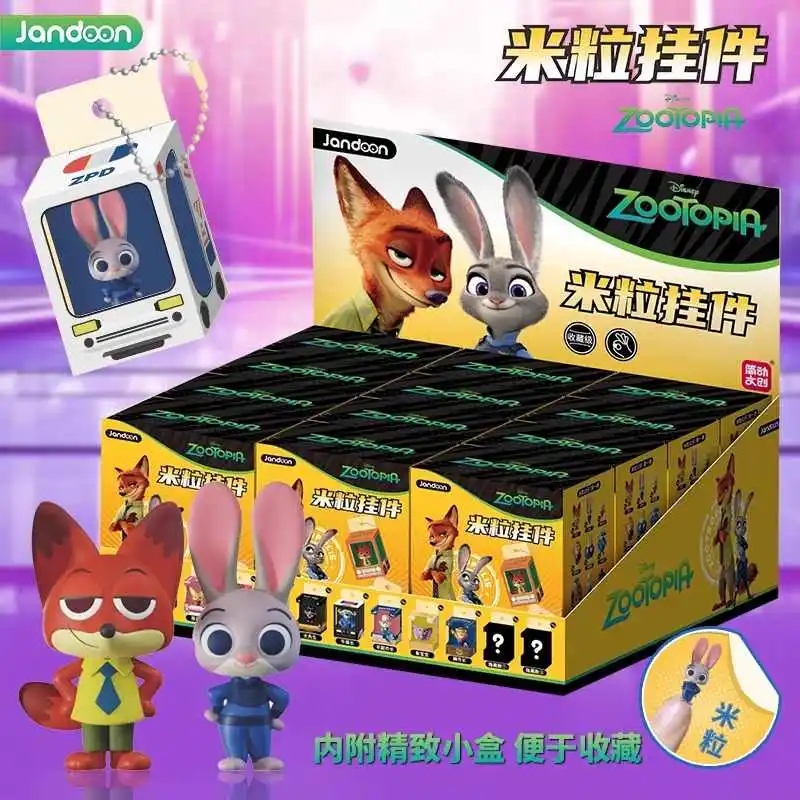 Jandoon Zootopia pixa الصندوق الأصلي دمية أعمى حبوب الأرز جودي أرنب نيك فوكس شخصيات الحركة الصغيرة نموذج للأطفال لعبة هدية #5