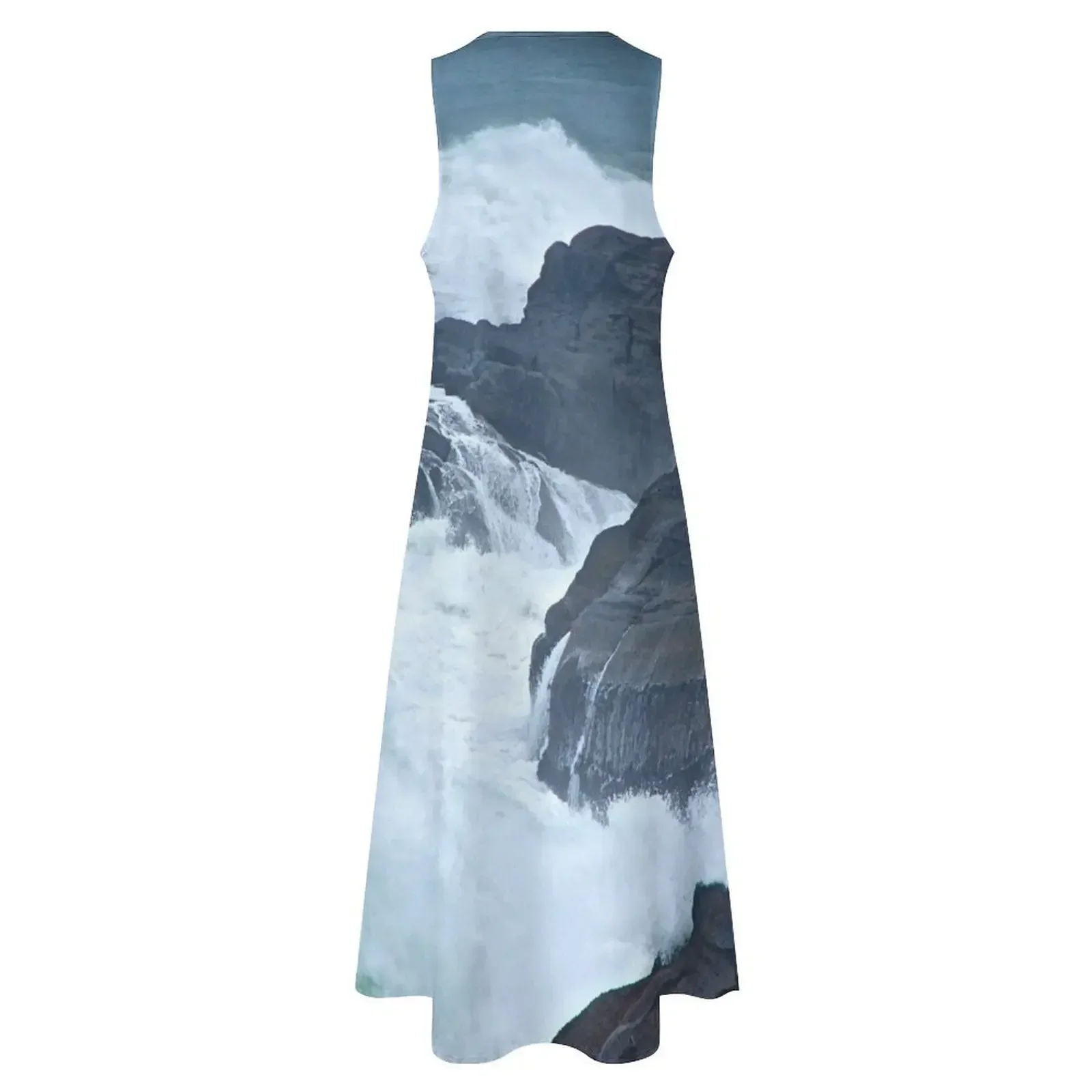 オレゴン州の海岸に衝打する波 ロングドレス プロムドレス 女性用誕生日ドレス 女性用ドレス イブニングドレス 女性用