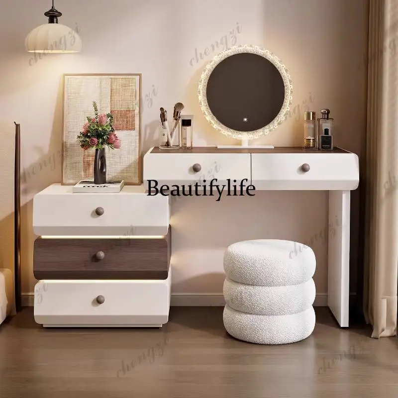 PPP Wooden Compact Vanity Desk Essentials Extension Modern Corner Dressing Table Adult Room Stuff Coiffeuse De Chambre Furniture
