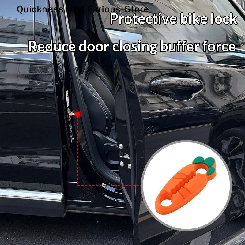 【MO】4Pcs Silicone Car Door Lock Sound Deadener Buffer Seal Shock Absorber Car Door Lock Protectors Soundproofing