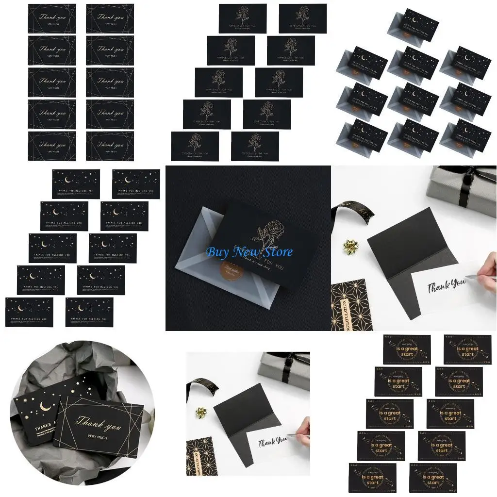 

20CE 10 Pcs Blank Thank You Cards With Envelopes Stickers for Wedding, Baby Shower