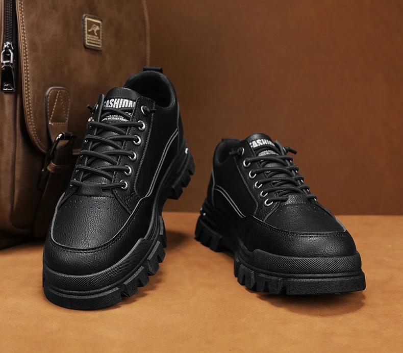 Herren Casual Sport Outdoor Wandern Trendy Fashion Street Bequeme Herren-Boardschuhe mit dicken Sohlen – Detail 12