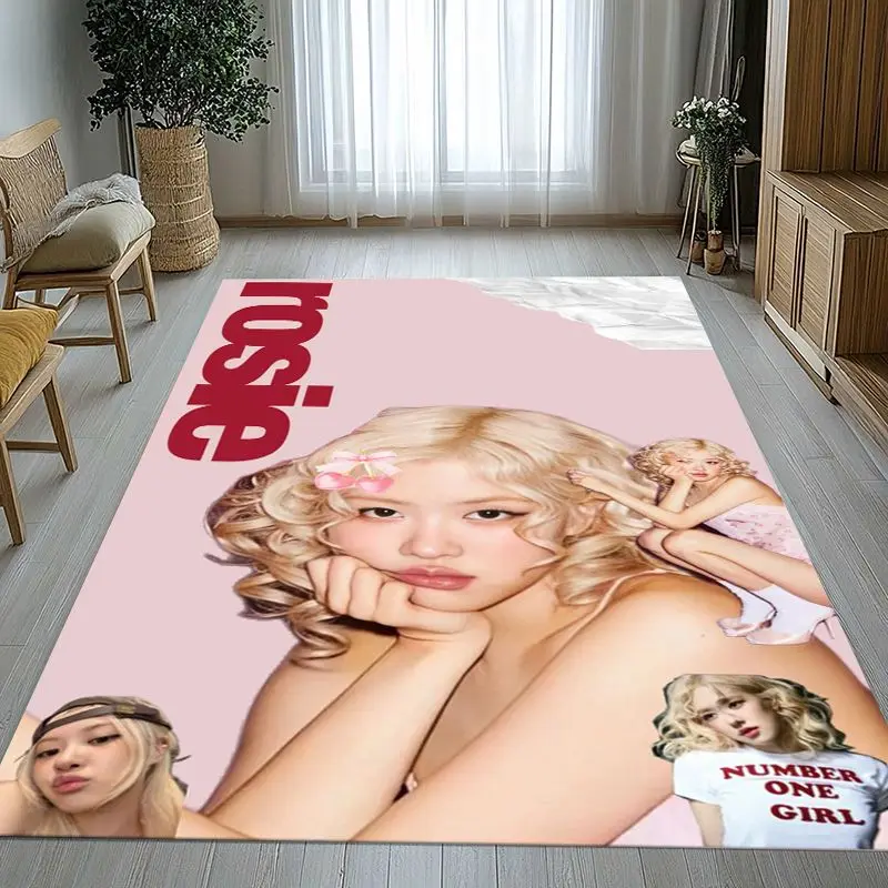 Korean Idol R-Rose Solo Star APT Soft Non-Slip Large Area Rug for Living Room,Bedroom Playroom Carpet Mat for Sofa,Home Decor