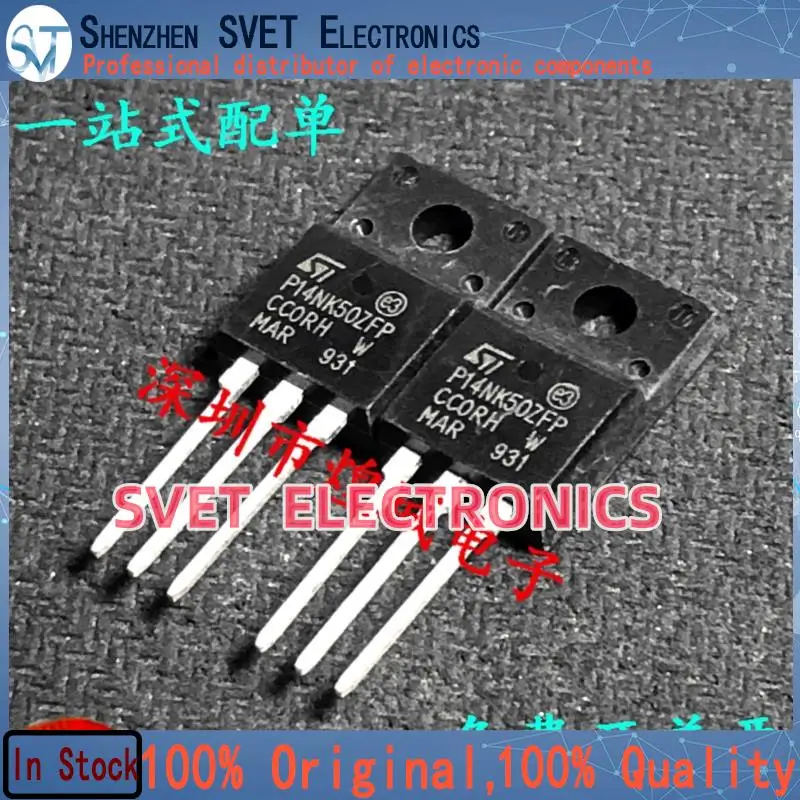 10PCS-50PCS  STP14NK50ZFP P14NK50ZFP  TO-220F   Original In Stock Fast shipping