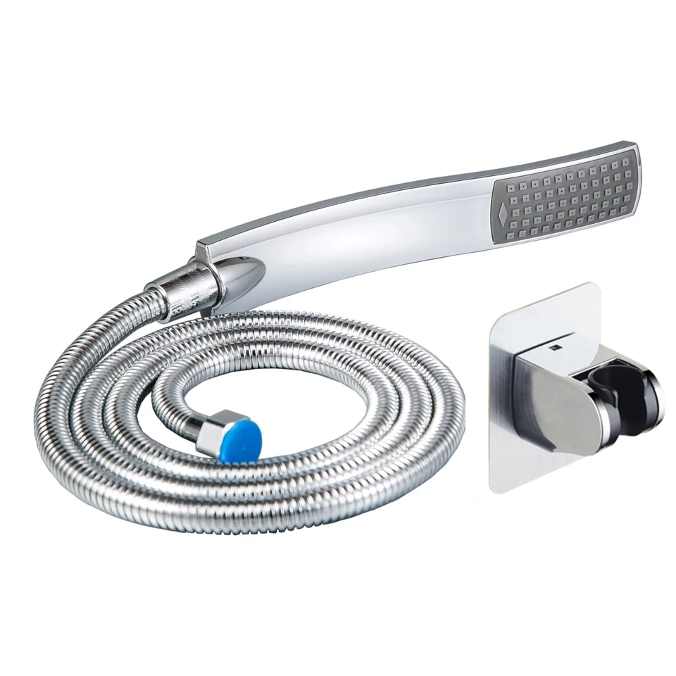 Hand Shower,Hand Held Shower Head Bathroom  Accessories  ABS Chrome Finished 150CM Stainless Steel Hose Handheld Showerheads