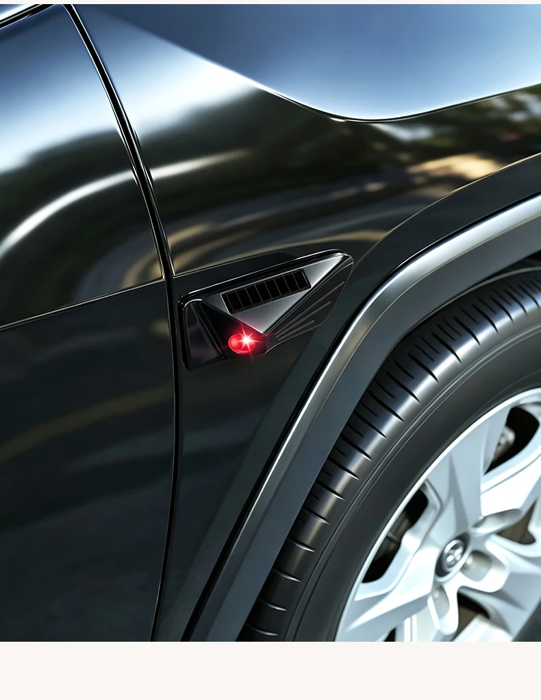 Solarbetriebene Auto-Simulation, Wachmodus, Überwachung, Warnung, LED-Blatt-Panel, kabellose universelle Modifikation, dekorative Beleuchtung – Detail 16
