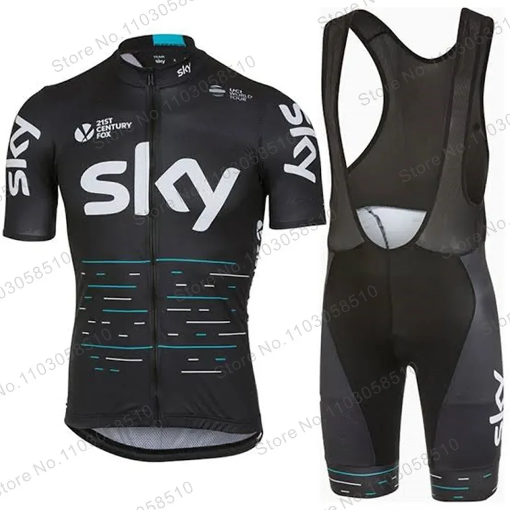 Cycling Jersey Set 2023 Pro Team Ineos Sky Men Racing Bicycle Clothing Suit Breathable Mountain Bike Clothes Sportwears