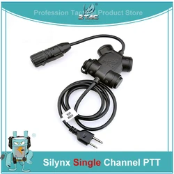 Z-TAC Tactical Headset Ptt Double Button Single Channel Kenwood Motorola Walkie talkie Accessories Military Headphone For Huntin